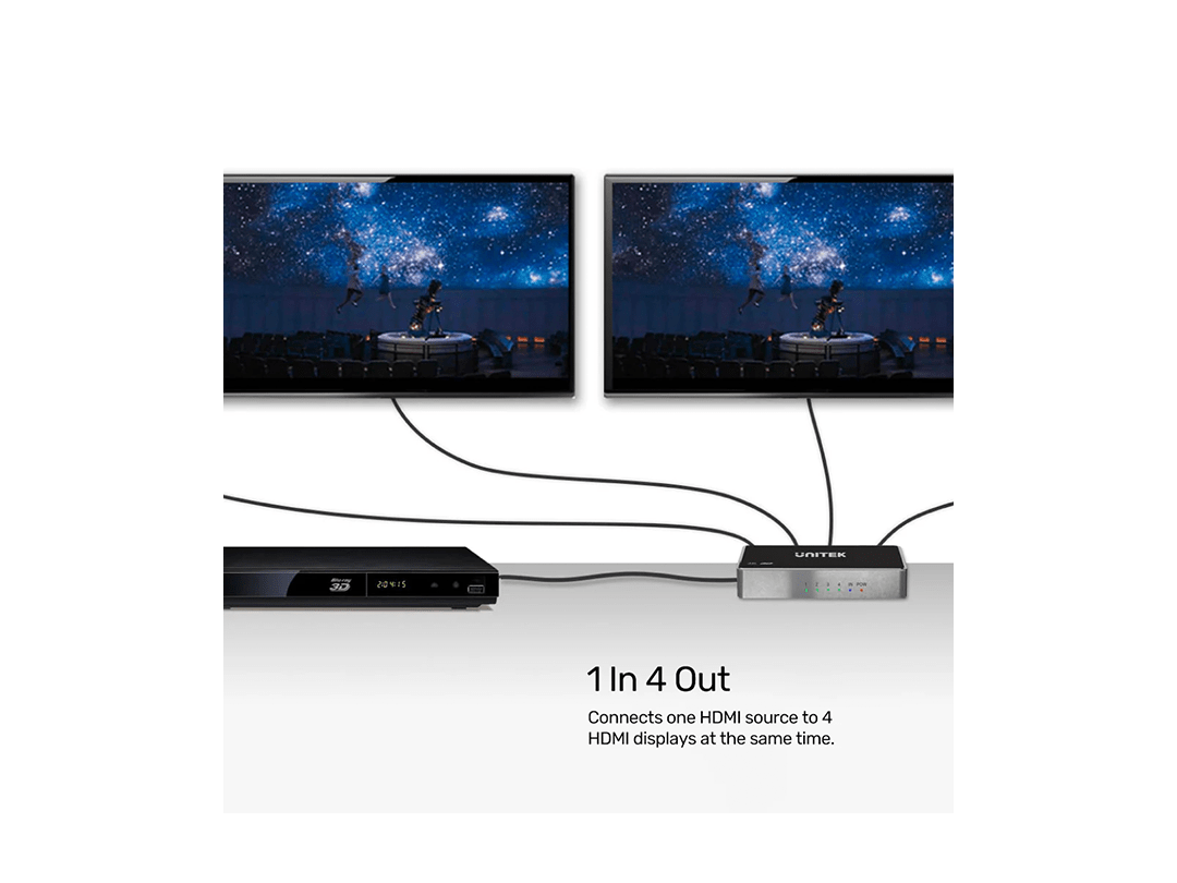 Unitek 4K 30Hz HDMI 1.4 Splitter 1 In 8 Out, Black, 5V2A Power Adapter in Qatar Unitek 4K 30Hz HDMI 1.4 Splitter 1 In 8 Out, Black, 5V2A Power Adapter in Qatar